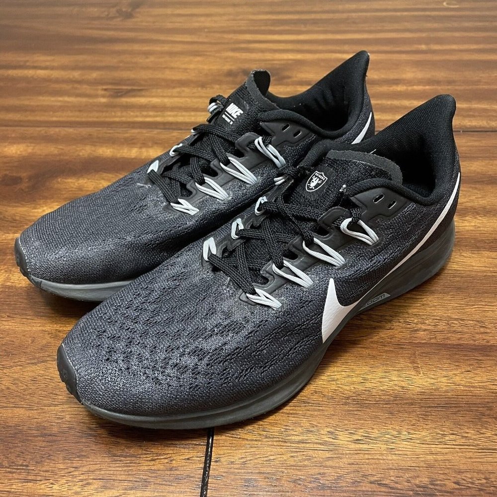 NFL Las Vegas Raiders NIKE AIR ZOOM PEGASUS 36 Black CI1942 001 Men's Shoes 7M